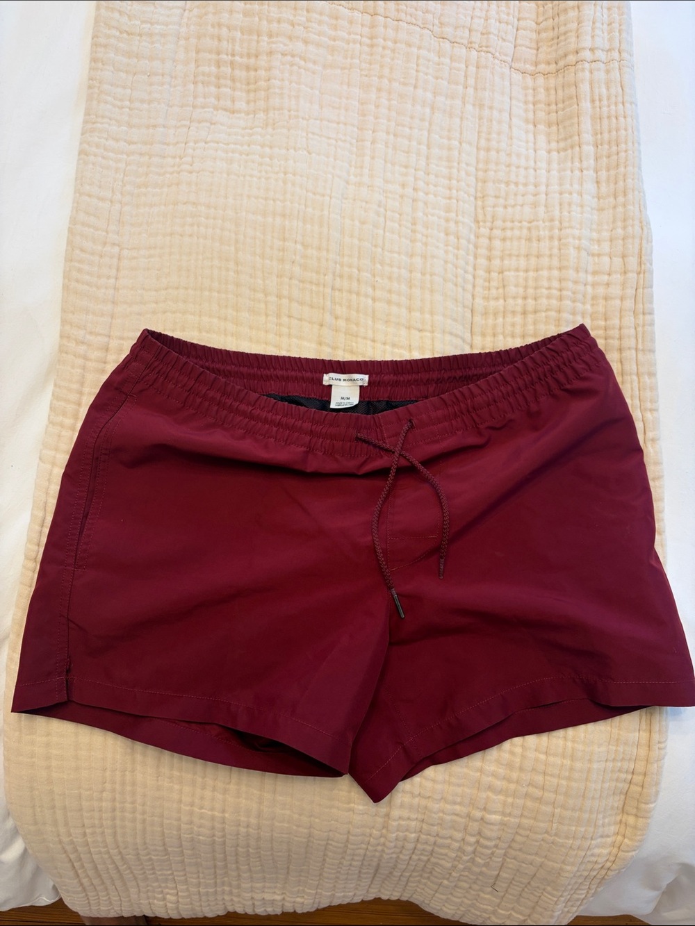 Club Monaco men's maroon swim trunks